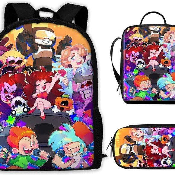 Source Unknown Other - 3 Pc. Anime Backpack, Lunch Bag and Pencil Case - UNISEX - BRAND NEW